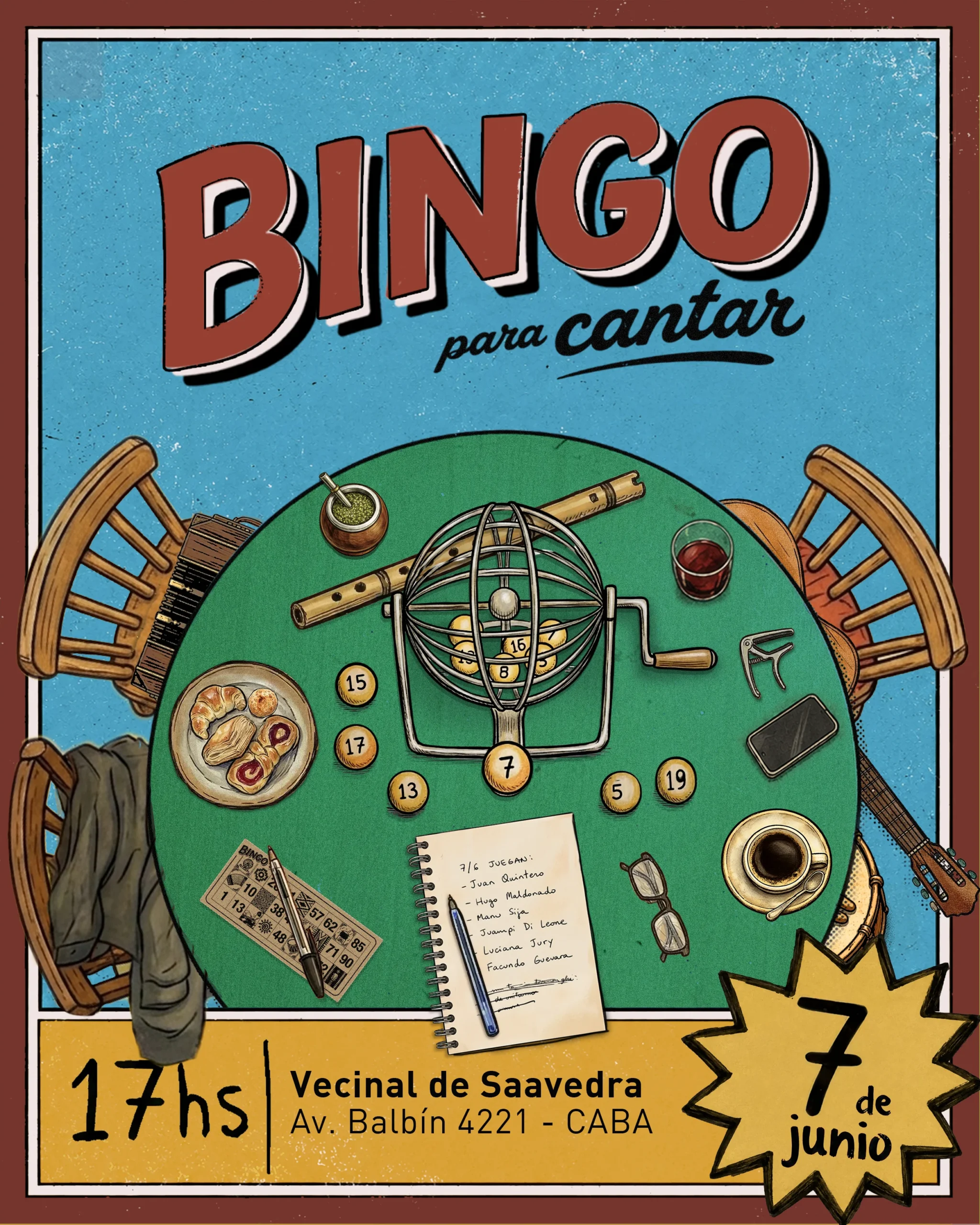 Bingo para cantar - 7 de junio